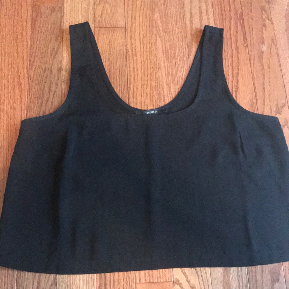 F21 Black Crop Top